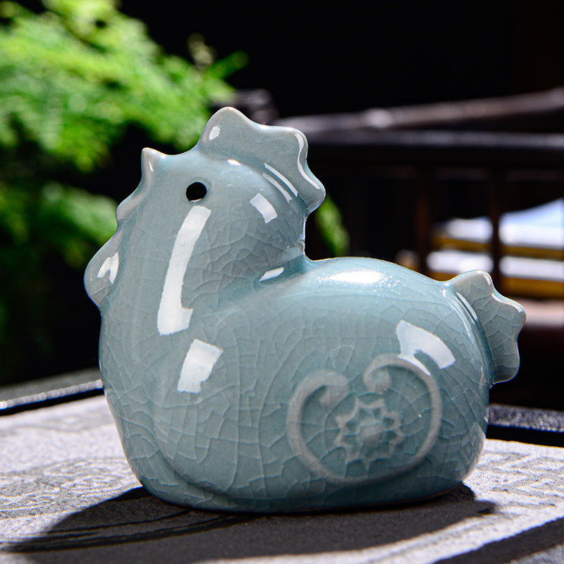 Buddha Stones十二支 富 陶器 ティーペット 置物 家 装飾 - 雄鶏 7cm×5cm×7cm - image 22
