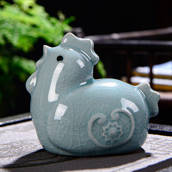 Buddha Stones十二支 富 陶器 ティーペット 置物 家 装飾 - 雄鶏 7cm×5cm×7cm - image 22