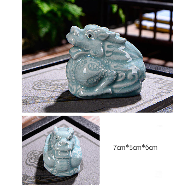 Buddha Stones十二支 富 陶器 ティーペット 置物 家 装飾