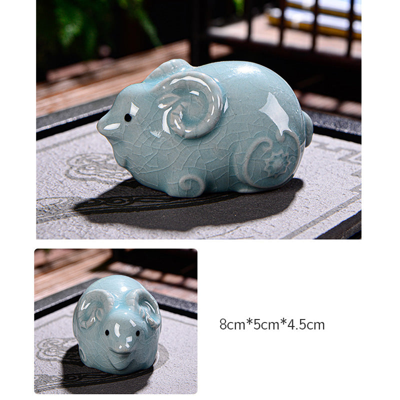 Buddha Stones十二支 富 陶器 ティーペット 置物 家 装飾 - image 17