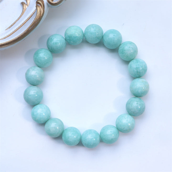 Buddha Stones天然アマゾナイトビーズヒーリング自信ブレスレット