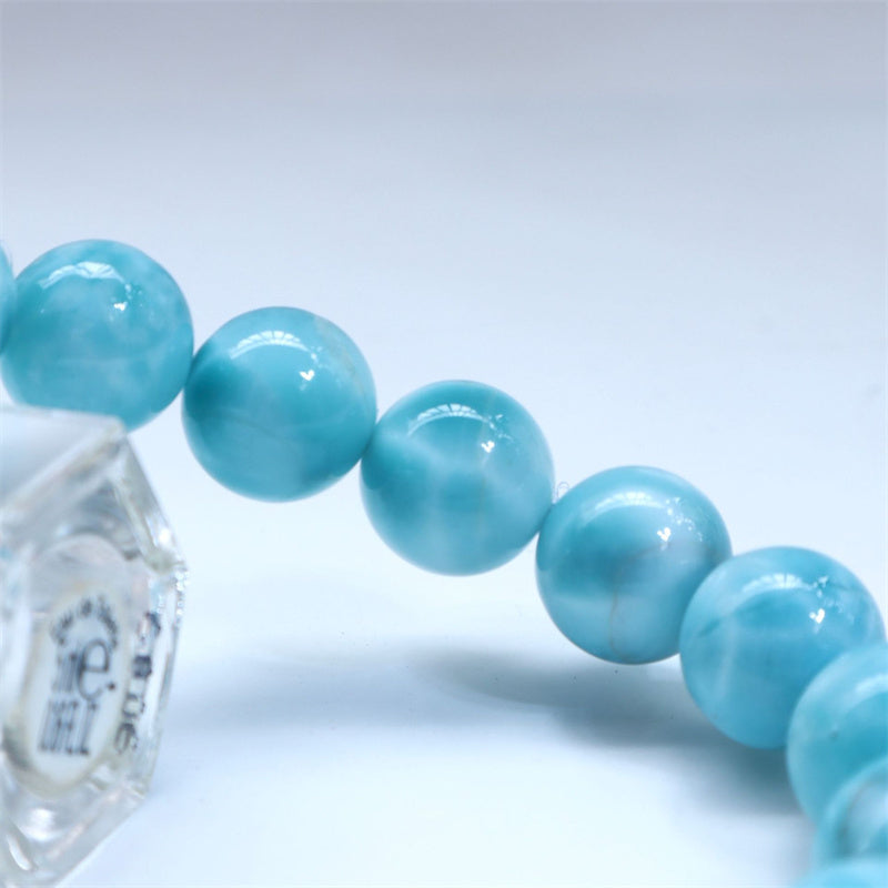 Buddha Stones天然ラリマーの知恵と自信のブレスレット