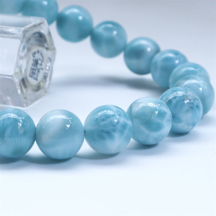 Buddha Stones天然ラリマーの知恵と自信のブレスレット