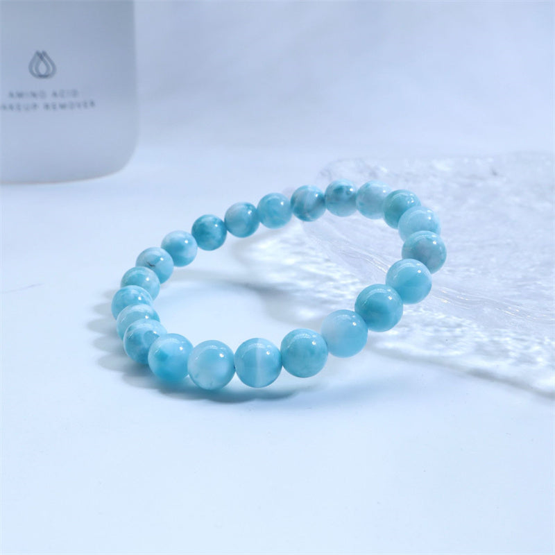 Buddha Stones天然ラリマーの知恵と自信のブレスレット
