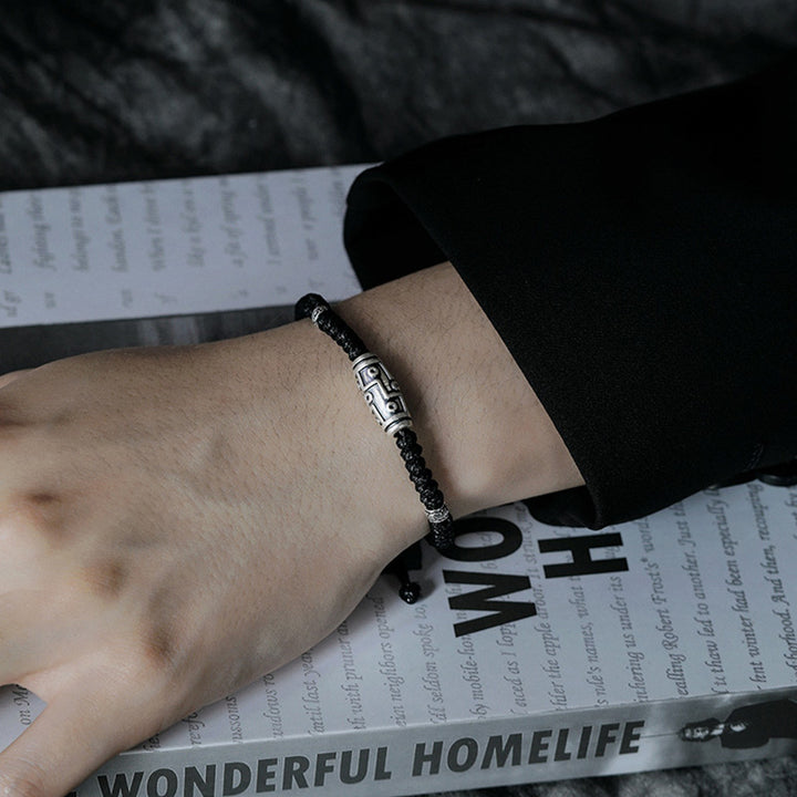 Buddha Stones999 スターリングシルバー 九眼 Dzi ビーズパターン 祝福ロープブレスレット - image 11