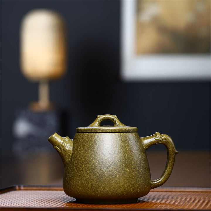 Buddha Stones宜興半手作り黄緑紫土カンフーティーポット240ml