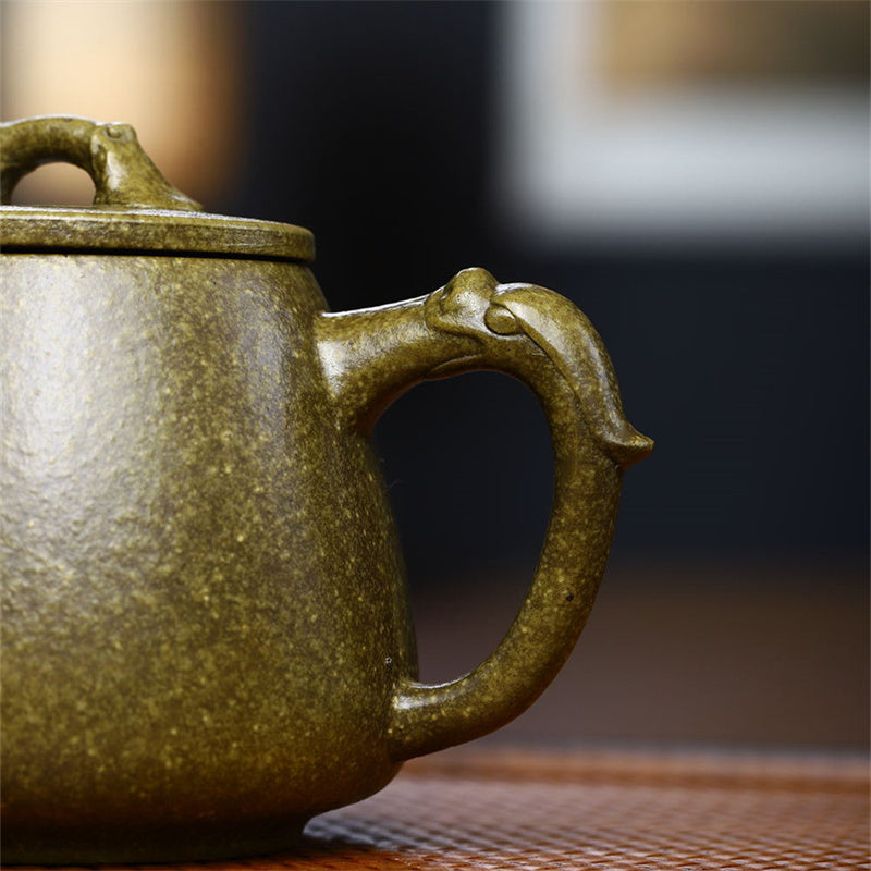 Buddha Stones宜興半手作り黄緑紫土カンフーティーポット240ml