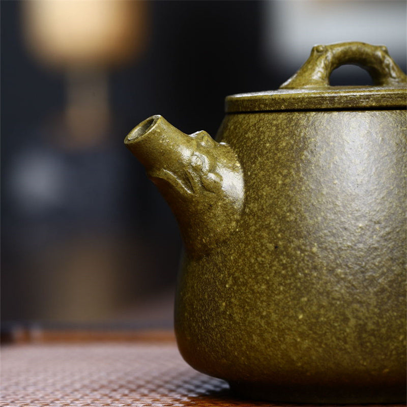 Buddha Stones宜興半手作り黄緑紫土カンフーティーポット240ml