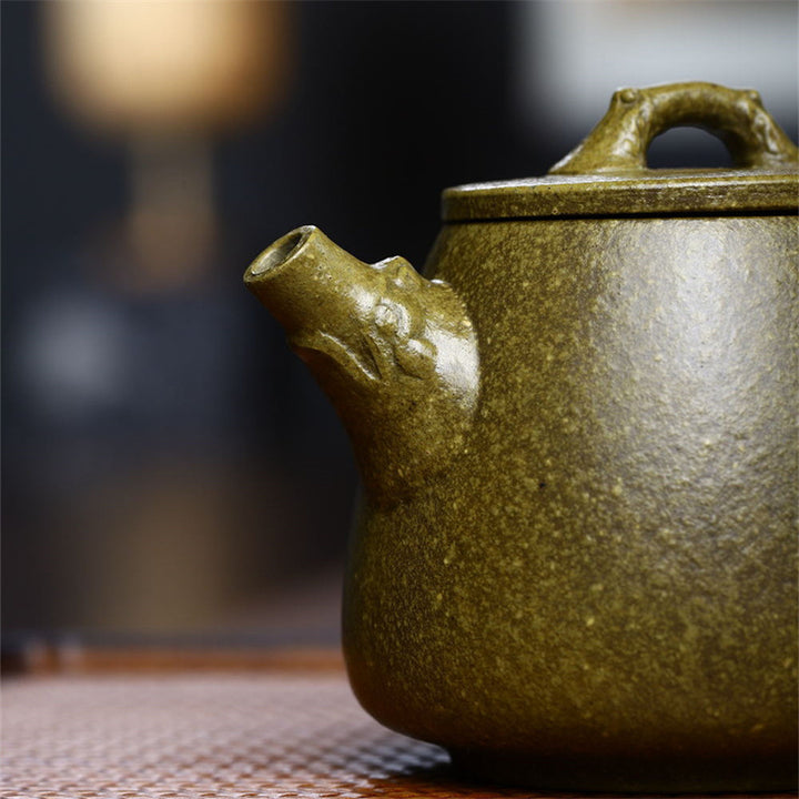 Buddha Stones宜興半手作り黄緑紫土カンフーティーポット240ml