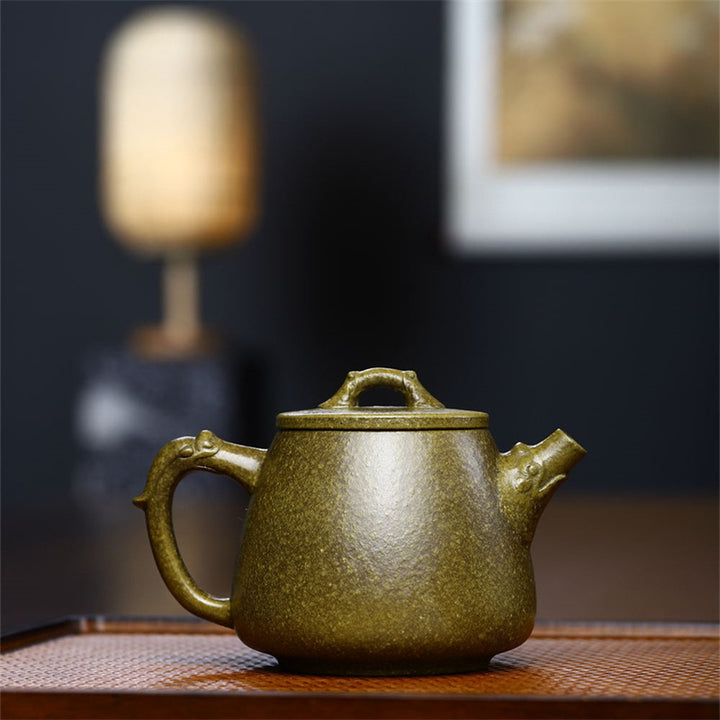 Buddha Stones宜興半手作り黄緑紫土カンフーティーポット240ml