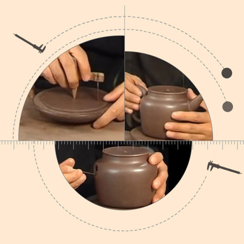 Buddha Stones宜興半手作り黄緑紫土カンフーティーポット240ml