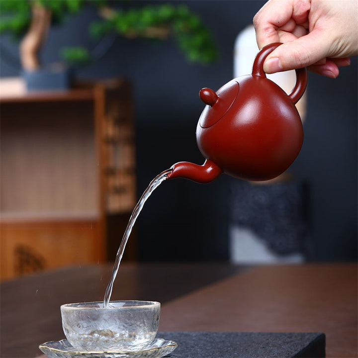 Buddha Stones宜興半手作り茶紫土カンフーティーポット200ml