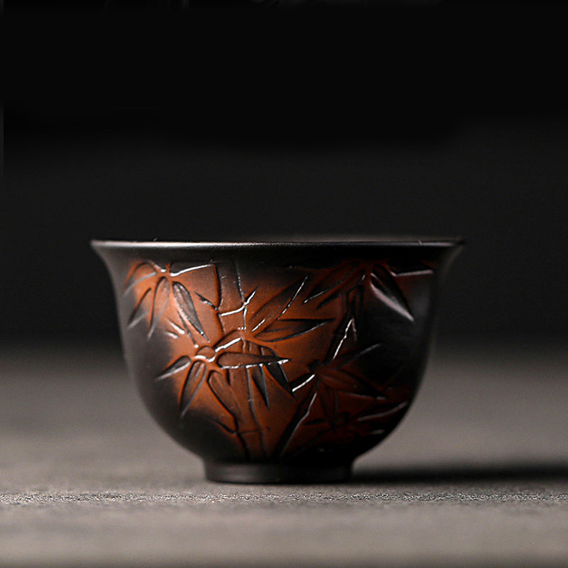 Buddha Stones、蓮の葉、花、風景、龍、竹、陶器、ティーカップ、カンフーティーカップ、ボウル