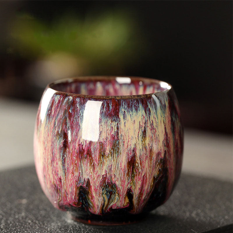 Buddha Stonesシンプル 多色 窯変 中国 Jianzhan 陶器 ティーカップ カンフー ティーカップ 110ml