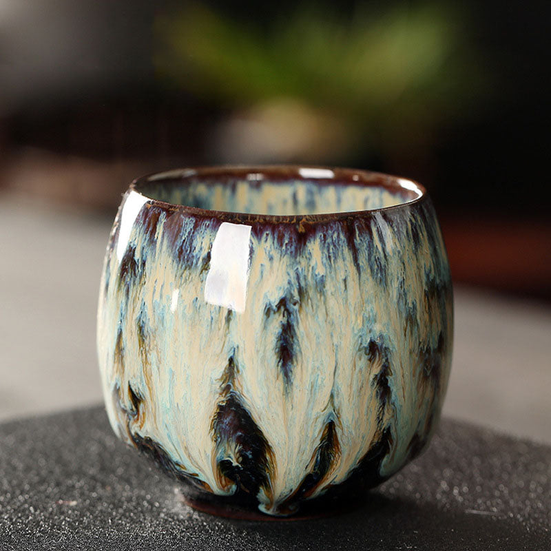 Buddha Stonesシンプル 多色 窯変 中国 Jianzhan 陶器 ティーカップ カンフー ティーカップ 110ml