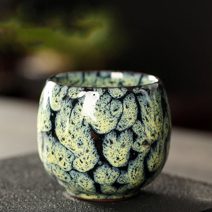 Buddha Stonesシンプル 多色 窯変 中国 Jianzhan 陶器 ティーカップ カンフー ティーカップ 110ml