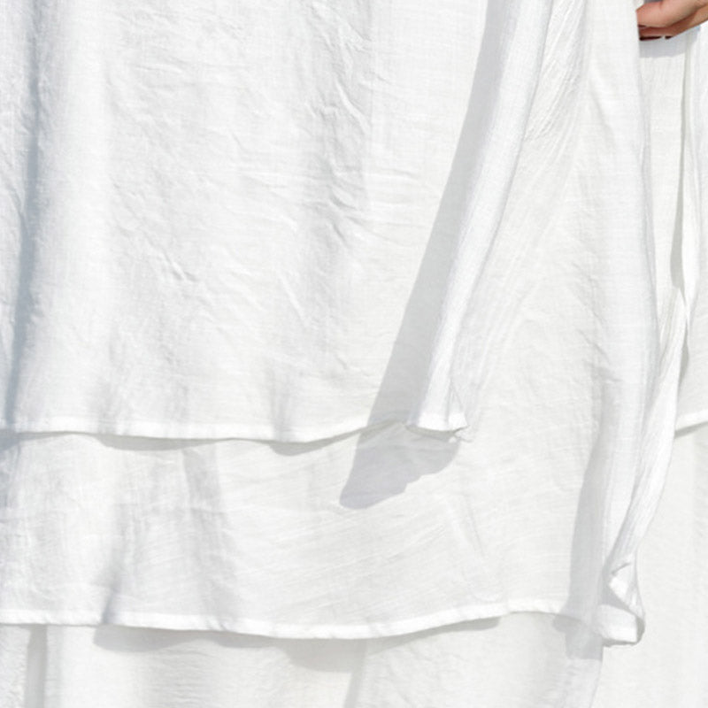 Buddha Stones2個セット ホワイト 太極拳 瞑想 ヨガ 禅 コットン リネン 衣類 トップス パンツ レディース セット - image 9