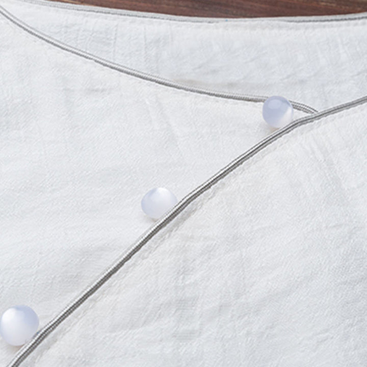 Buddha Stones 2点セット シンプルデザイン ホワイトトップパンツ 瞑想 ヨガ 禅 太極拳 ウェア レディース セット - image 10