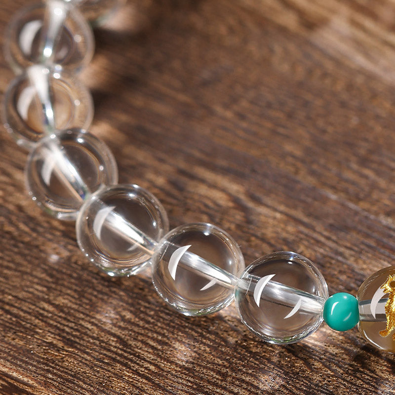 Buddha Stones925 スターリングシルバー十二支誕生仏の良いグループ ホワイトクリスタル 和田翡翠 ヒーリングブレスレット - image 8