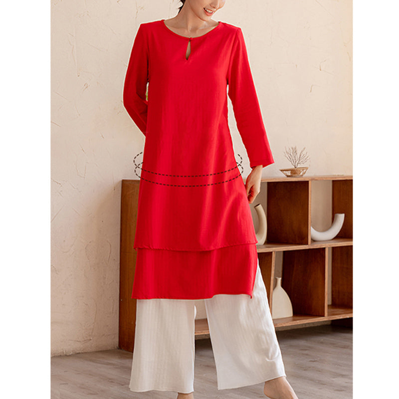 Buddha Stones2点セット シンプルデザイン 太極拳 瞑想 ヨガウェア トップス パンツ レディース セット - image 17