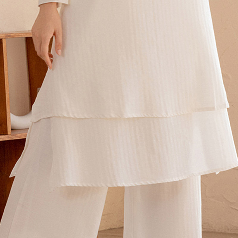 Buddha Stones2点セット シンプルデザイン 太極拳 瞑想 ヨガウェア トップス パンツ レディース セット - image 7