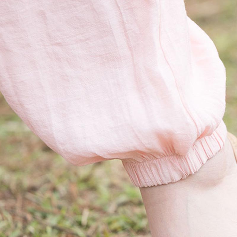 Buddha Stones2点セット 無地デザイン トップス パンツ 瞑想 ヨガ 禅 太極拳 コットン リネン 衣類 レディース セット - image 11