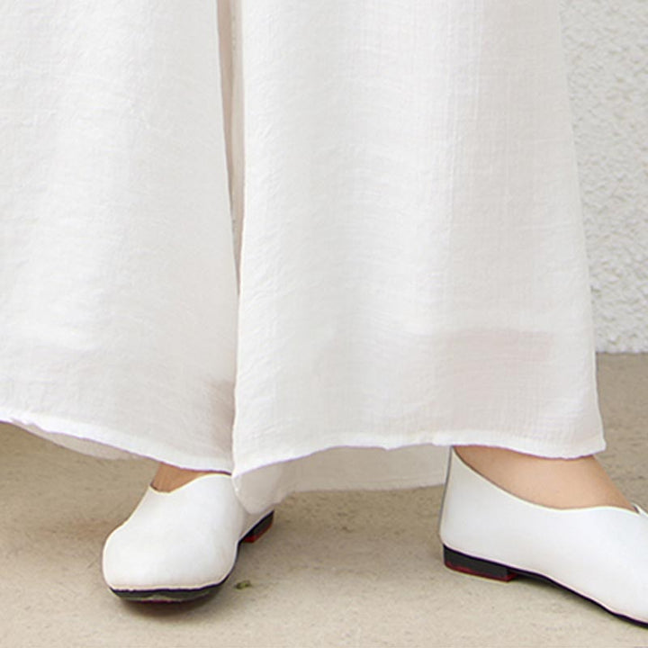 Buddha Stones2点セット シンプル 中国風 カエルボタンデザイン トップス パンツ 瞑想 ヨガ 禅 太極拳 コットン 衣類 レディース セット - image 15