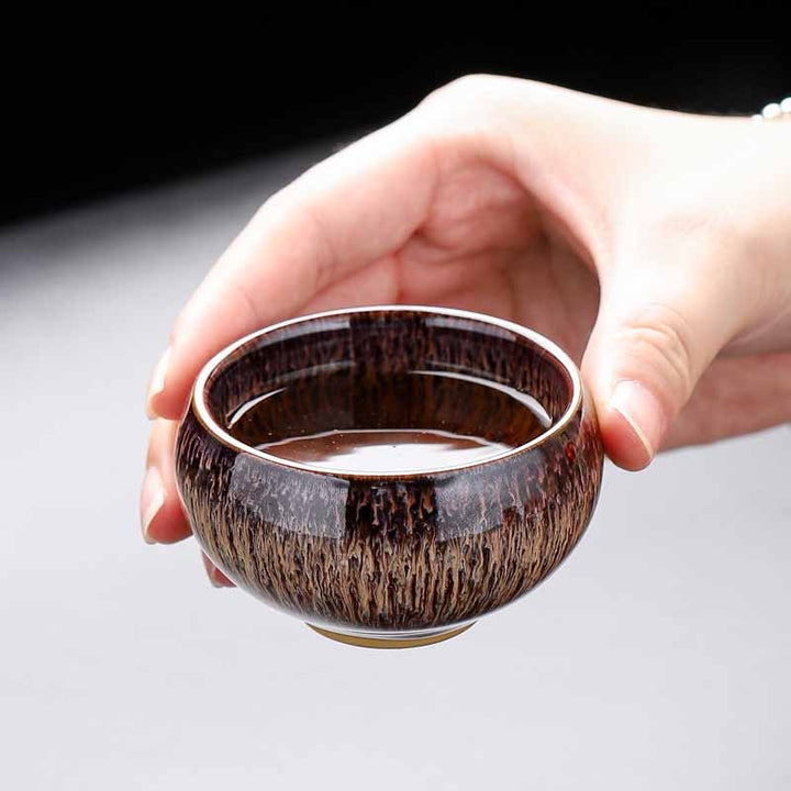 Buddha Stones小さな鯉 窯変 中国 Jianzhan 陶器 ティーカップ カンフー ティーカップ 60ml
