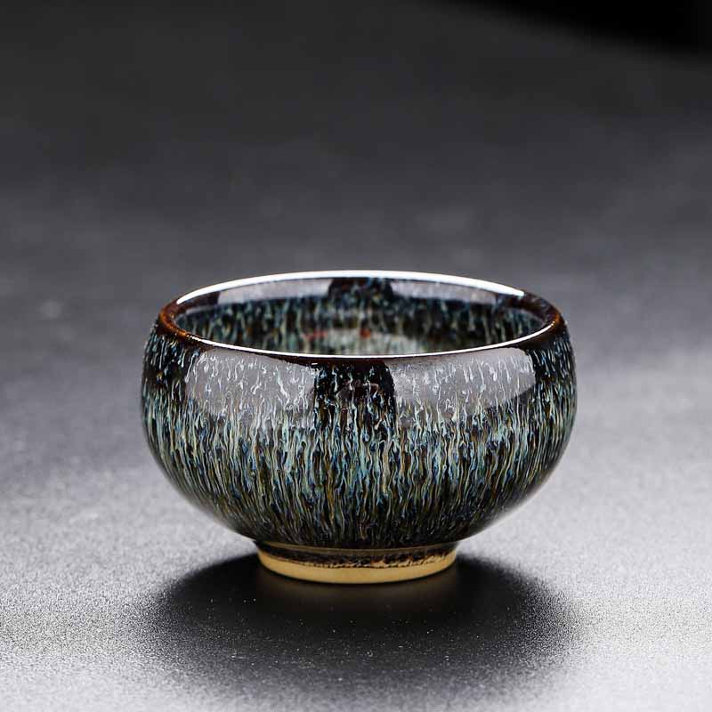 Buddha Stones小さな鯉 窯変 中国 Jianzhan 陶器 ティーカップ カンフー ティーカップ 60ml