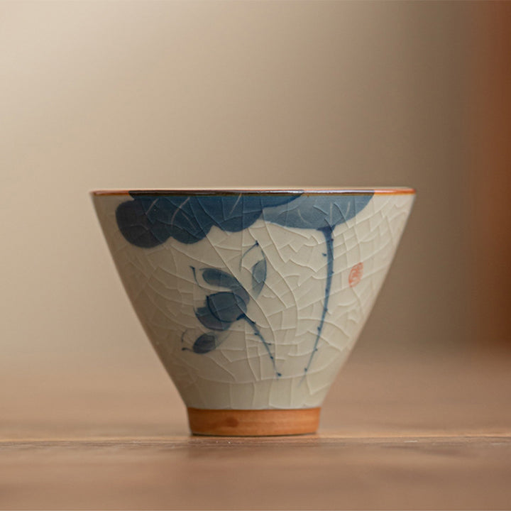 Buddha Stones柿舟 鯉 蓮 陶器 ティーカップ カンフーティーカップ 50ml