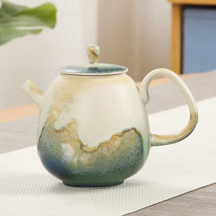 Buddha Stonesグリーンベージュ 中国 功夫茶 陶器 カンフーティーポット 230ml