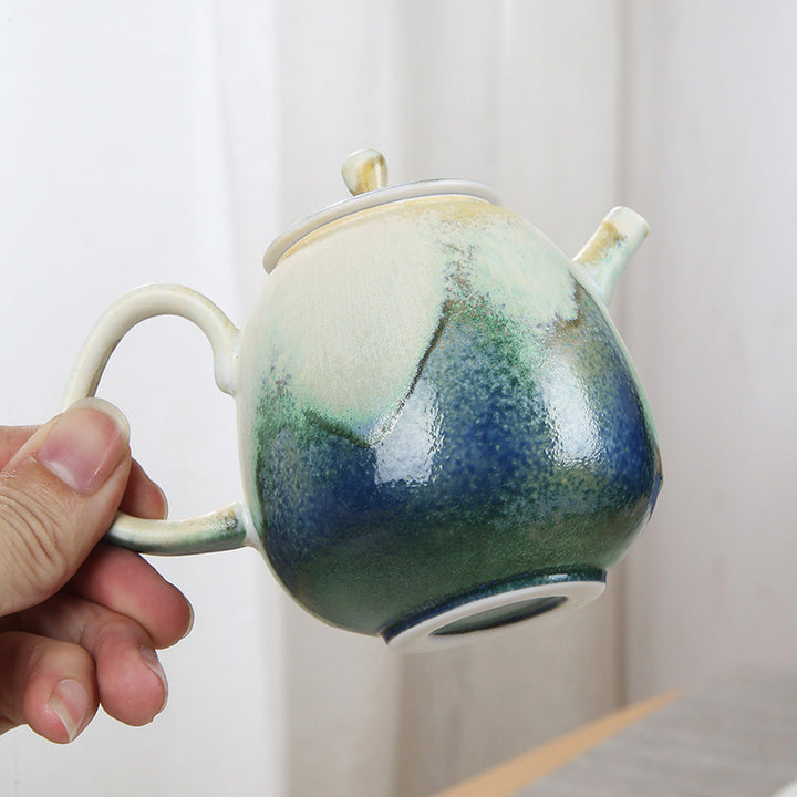 Buddha Stonesグリーンベージュ 中国 功夫茶 陶器 カンフーティーポット 230ml - image 4