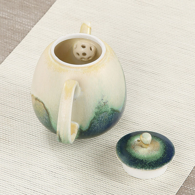 Buddha Stonesグリーンベージュ 中国 功夫茶 陶器 カンフーティーポット 230ml - image 3
