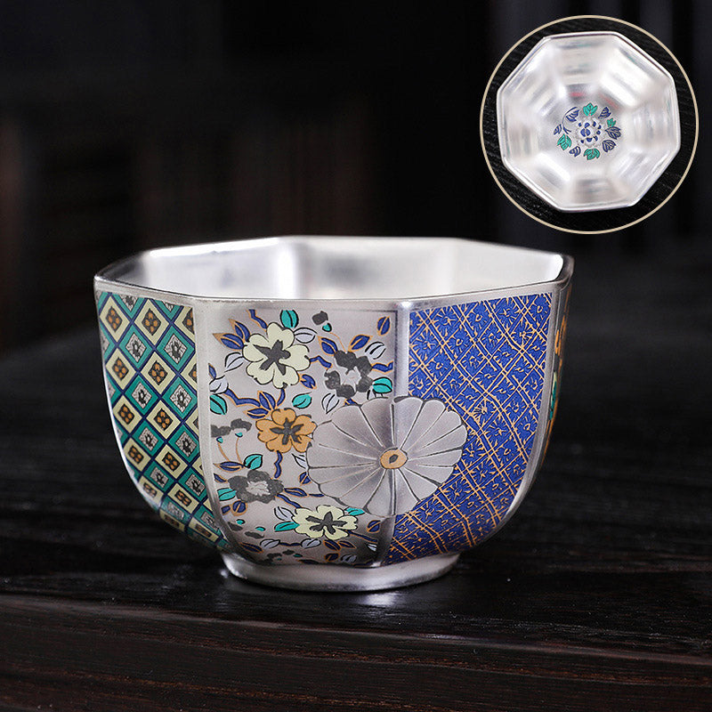 Buddha Stones菊花陶器ティーカップカンフーティーカップ