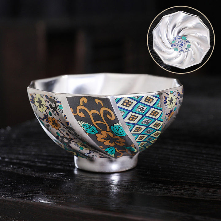 Buddha Stones菊花陶器ティーカップカンフーティーカップ