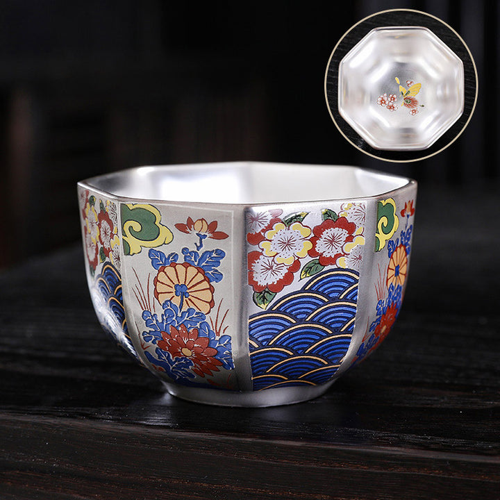 Buddha Stones菊花陶器ティーカップカンフーティーカップ