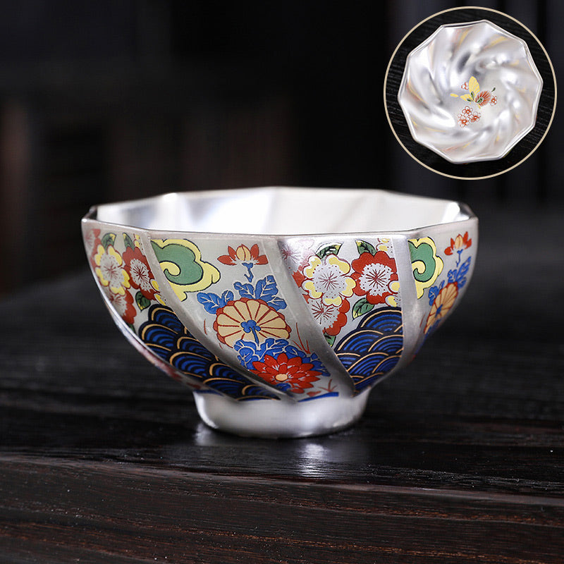 Buddha Stones菊花陶器ティーカップカンフーティーカップ