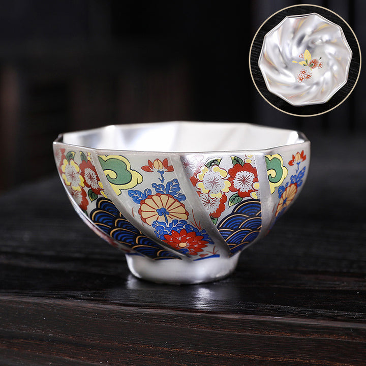 Buddha Stones菊花陶器ティーカップカンフーティーカップ