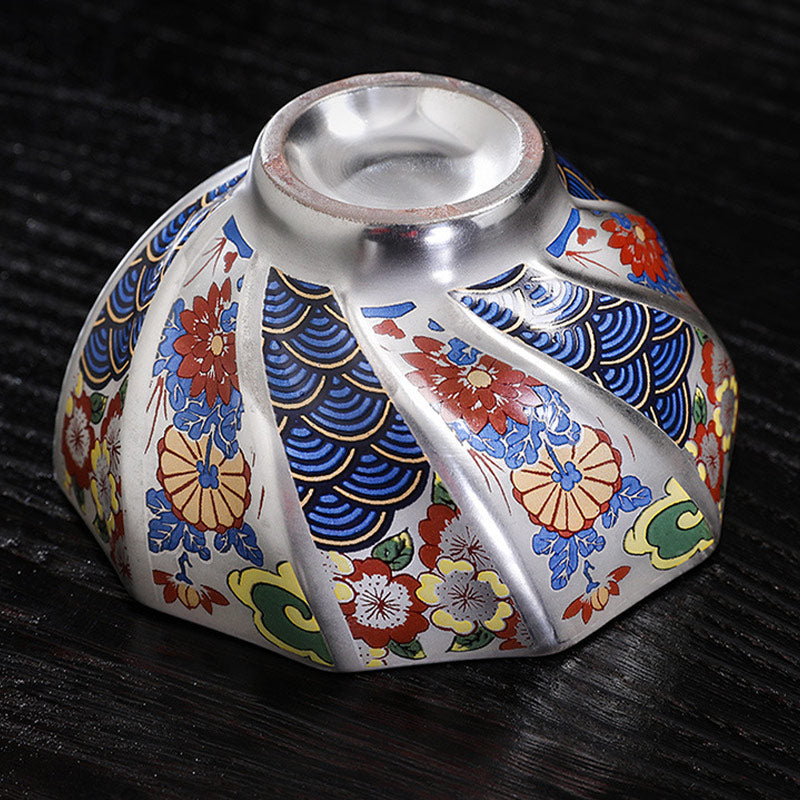 Buddha Stones菊花陶器ティーカップカンフーティーカップ