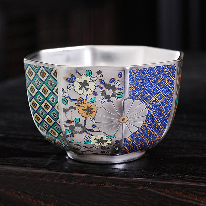 Buddha Stones菊花陶器ティーカップカンフーティーカップ