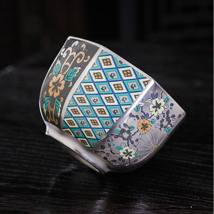 Buddha Stones菊花陶器ティーカップカンフーティーカップ