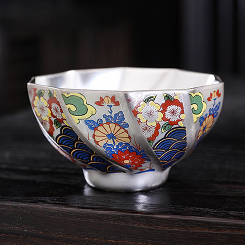 Buddha Stones菊花陶器ティーカップカンフーティーカップ