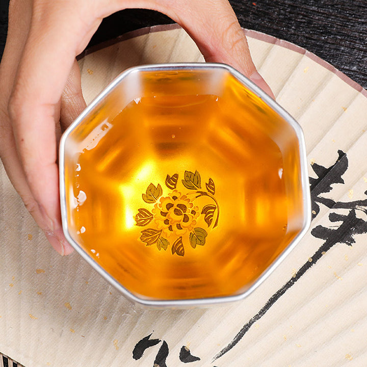 Buddha Stones菊花陶器ティーカップカンフーティーカップ