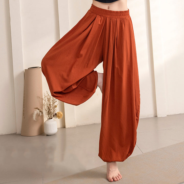 Buddha Stonesシンプルデザイン パンツ スポーツ フィットネス ヨガ レディース ヨガパンツ - 赤いパンツ - US12、 UK/AU16、 EU44 (XL) - image 0