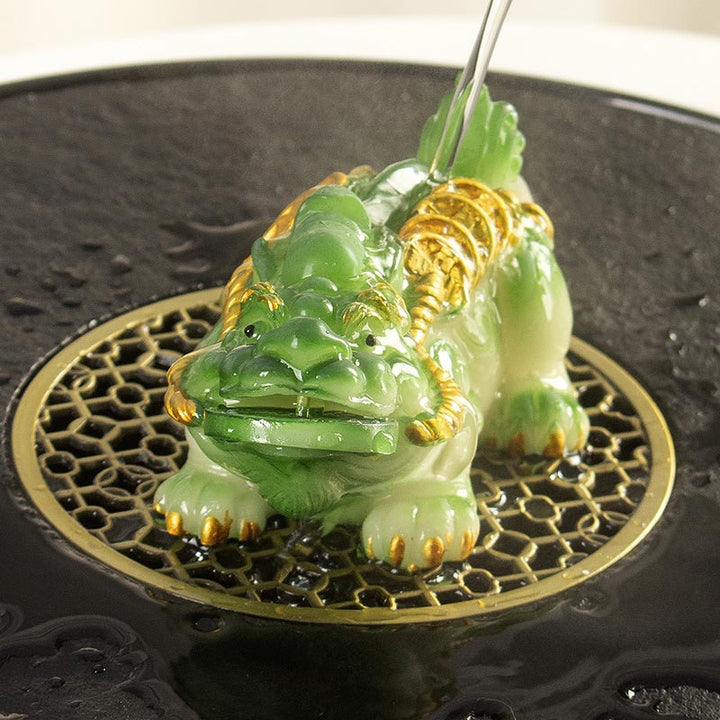 Buddha Stones色が変わる小さな貔貅 銅貨 樹脂製 ティーペット 富の家の置物 装飾 - image 14