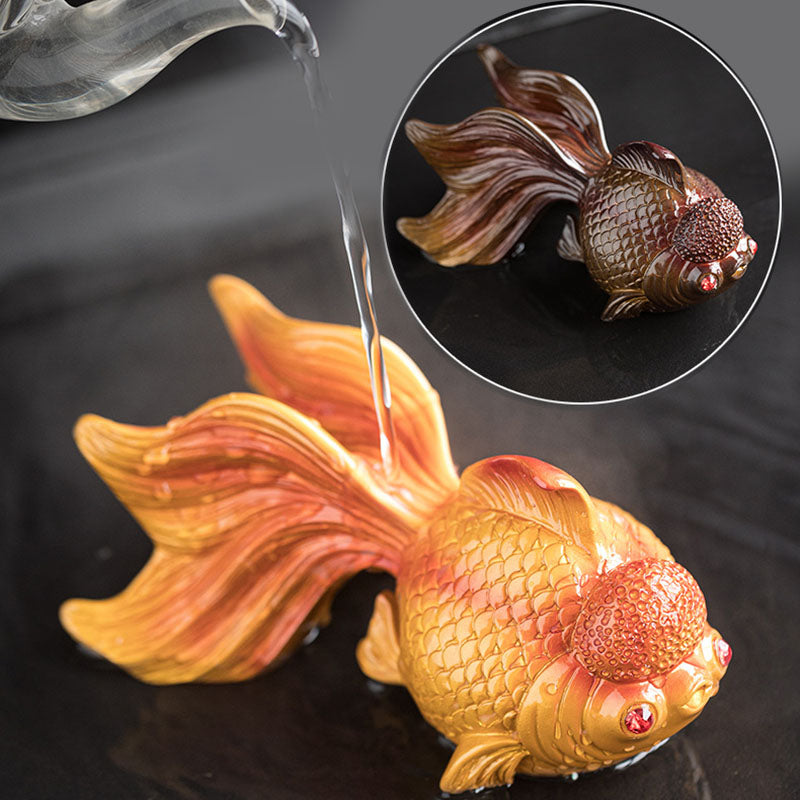 Buddha Stones色が変わる鯉 樹脂製 ティーペット 富の家の置物 装飾 - image 9