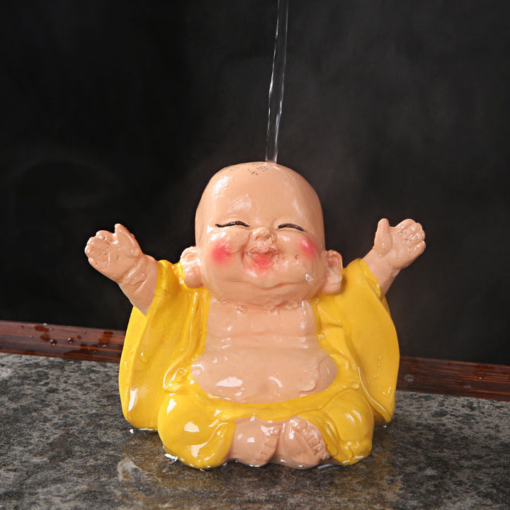 Buddha Stones色が変わる笑う仏 樹脂製 ティーペット 富の家の置物 装飾