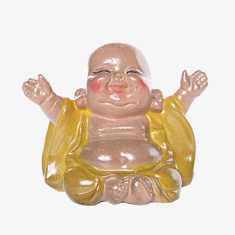 Buddha Stones色が変わる笑う仏 樹脂製 ティーペット 富の家の置物 装飾