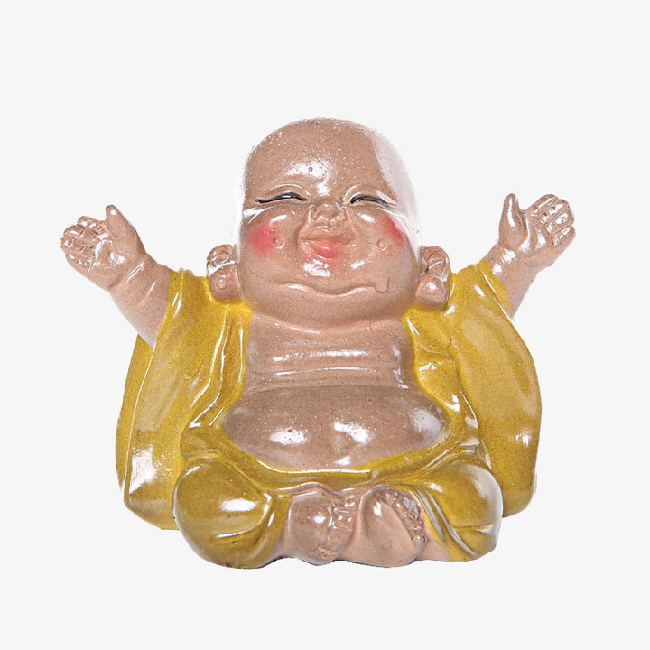 Buddha Stones色が変わる笑う仏 樹脂製 ティーペット 富の家の置物 装飾