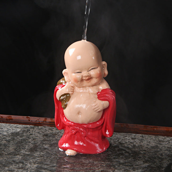 Buddha Stones色が変わる笑う仏 樹脂製 ティーペット 富の家の置物 装飾